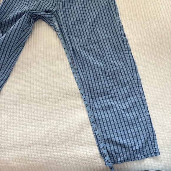 Nautica Plaid Pajama Pants Men's Size Medium Blue 100% Cotton Drawstring Pockets - Picture 7 of 7